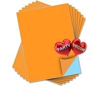 party_decor Orange Self Adhesive Gloss Vinyl Sheet - A4 - pack of 20 - perfect for hobby & craft