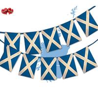 Party Decor Scotland Vintage Full Flag Patriotic Themed Bunting Banner 12 Rectangular flags for guaranteed simply stylish party National Royal decoration