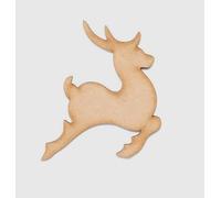 PARTY DECOR Wooden Reindeer Flat Shapes - Size 25mm x 20mm - Pack of 25 - 100% Recyclable Wood Craft Shapes