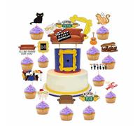 Party Decorations Sets Include 1 Big Cake Topper And 24 Cupcake Toppers