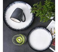 Party DinnerwareRound Dinnerware Set, 16 Piece Porcelain Dinnerware Sets, Ceramica Dishes Dinner Sets, Tableware with Dinner Plates