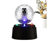 Party Disco Mirror Ball - Rotating Led Stage Light, Audio Sensor Bulb | Compact Novelty Light for Home Disco, Bar Décor, Kids Parties, Ceiling Or Table Mount, Plug-in Fun Ambient Effect