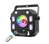 Party DJ Light, WorldLite Led Stage Lights 4 in 1 with Magic Kaleidoscope Ball, Led Patterns Strobe and Purple UV Light, Great for Stage & DJ Lighting, Disco Club Party Wedding Lights