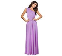 Party Dresses for Women UK Elegant | Sexy 1 Shoulder Wedding Bridesmaid Evening Maxi Dress Multi-Way Wrap Convertible Dress Solid Color High Waist Prom Dress Floor Length Party Grecian Dress