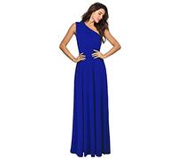 Party Dresses for Women UK Elegant | Sexy 1 Shoulder Wedding Bridesmaid Evening Maxi Dress Multi-Way Wrap Convertible Dress Solid Color High Waist Prom Dress Floor Length Party Grecian Dress