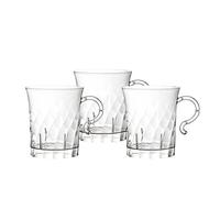 Party Essentials 10 Count Hard Plastic Swirled Coffee/Punch Bowl Cups, 8 oz, Clear