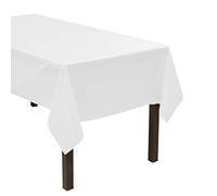 Party Essentials 54108WH-3 Heavy Duty Rectangle Plastic Table Cover Available in 24 Colors, 54 x 108, White, 3-Count