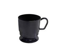 Party Essentials Deluxe/Elegance Hard Plastic 8-Ounce Coffee Cups, 10-Count, Black