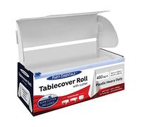 Party Essentials Heavy Duty Plastic Banquet Table Roll Available in 27 Colors, 54" x 100' with Slide Cutter, White, (100WH)