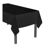 Party Essentials Heavy Duty Plastic Table Cover Available in 44 Colors, 54" x 108", Black
