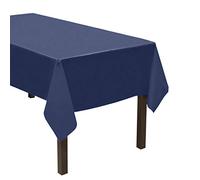 Party Essentials Heavy Duty Plastic Table Cover Available in 44 Colors, 54" x 108", Navy Blue