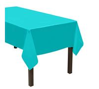 Party Essentials Heavy Duty Rectangle Plastic Table Cover Available in 24 Colors, 54 x 108, 3-Count, Neon Blue (54108NBL-3)