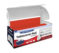 Party Essentials Premium Plastic Banquet Roll/Tablecover/Table Cloth, 54" x 100' with Slide Cutter, Red