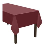 Party Essentials VM54108BU Plastic Table Cover, Burgundy
