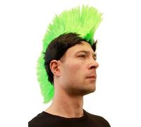 Party/Fancy Dress/Halloween MOHAWK Punk NEON GREEN on Black LM-420-P103/PC3 ANARCHY in the UK