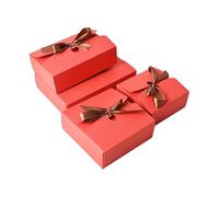 Party Favor Bags， 25 Pack Collapsible Wedding Candy Boxes Party Favors Multicolor Multiple Sizes(14X14X5CM-RED)