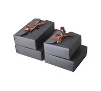 Party Favor Bags， 25 Pack Collapsible Wedding Candy Boxes Party Favors Multicolor Multiple Sizes(20.8X14X5CM-BLACK)