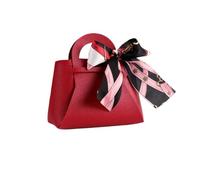 Party Favor Bags, 5PCS Leather Mini Handbag Wedding Favour Candy Box With Ribbon Multicolor 12x5.5x13cm(Deep Blue,1 count (Pack of 1))