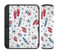 Party Flip Flop Shoe Toddler Seat Covers Belt Pad for Boys Girls Seatbelt Cushion for Adults 2 Pieces 10 * 7.7in