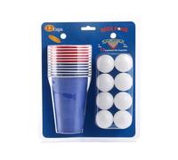 Party Game Set, Beer Pong Game Set 24-Piece Set, Ping Pong Balls Party Games, Portable Tabletop Kit for Students Birthday Parties Hen Party Stag Do, Christmas - Holiday Games. (D)