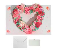 Party Garland Greeting Card - 3D Flower Garland Paper Card for Mother, Dear Garland Blessing Greeting Gift | Compact Holiday Accessories for the d