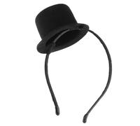 Party Headband Mini Top Hat Lightweight Comfort Universal Fit Polyester Headpiece Stylish Unique Design Black for Festive Setting and Themed Parties