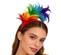 Party Headpiece - Festive Costume Hair Accessory, Vibrant Rainbow Hoop with Sparkling Sequin Embellishments, Lightweight Comfort Fit Design, Ideal for Workplace Holiday Celebrations