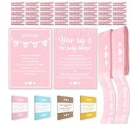 Party Hearty Funny Baby Shower Games for Girl, Set of 2: How Big Is the Bump & Don't Say Baby, Pink