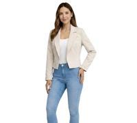 Party HuB Ladies Italian Open Front Crop Blazer Fully Lined Smart Casual Office Evening Jacket Coat Chic Fashion Wear Daily Outfit Stone