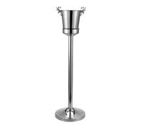 Party Ice Bucket With Stand Stainless Steel Ice Cube Container For Wine Champagne Beer KTV Clubs Bar Parties Cooler Tub(Large)