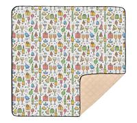Party Icon White Soft Foam Baby Play Mat for Floor Non-Toxic Baby Crawling Mat for Babies Infants Toddlers, 50'' x 50''