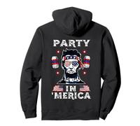 Party In Merica Drinking Lincoln Abraham 4th Of July Pullover Hoodie