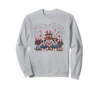 Party in The USA Dogs Patriotic American Flag 4th Of July Sweatshirt