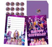 Party Invitations Kids- Kpop Invitation Cards with Envelopes Cartoon Party Invites Children's birthday invites Party Favors Double Sided Invite Cards for Boys Girls Baby Shower Party