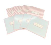 Party Invitations Pastel Pink and Pale Blue Traditional Folded Card Invitations with Envelopes, Wedding, Baby and Bridal Shower, Princess Party, Female or Invite, Girls Birthday Event (Pack of 24)