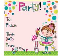 Party Invites - Fairy/ Ice Cream Pack of 8