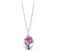 Party Jewelry Gift Crystal Life Tree Retro Pendant Necklace Double-Sided Eternal Glass Flower Lady Trunk Flower European And Necklaces Pendants