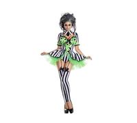 Party King PK2451 Women's Adult Bug Juice Babe Costume Beetlejuice Set, Black, Large
