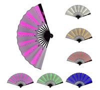 Party Led Hand Fan, Boots On The Ground Fan, Women Foldable,Clacking Large Fans For Line Dancing Glowing Stage Performance, Birthday Wedding Home Decor, Enthusiasts Gift (pink)