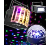 Party Light and Sound Set of 3 LED Lighting Effects
