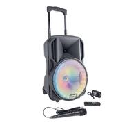 Party Light & Sound PARTY-10RGB Light portable audio speaker 10 "/ 400W with battery. USB player, Bluetooth, FM tuner, wired microphone and remote control