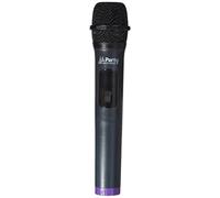 Party Light & Sound - WM-USB - UHF microphone system via USB with 1 receiver (USB), 1 jack adapter and 1 UHF handheld microphone with digital display - Black
