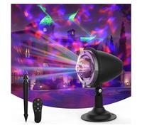 Party Lights, 2 in 1 Halloween Projector Light Outdoor Water Wave Spotlight Waterproof for Christmas Indoor Party Garde