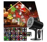 Party Lights, Christmas Holiday Lights Projector Waterproof IP65 Indoor Outdoor LED 16 Slides Light Garden House Party Decor