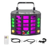 Party Lights,Disco Light,Dj Lights,4in1 of Led Strobe Lights Wash Light Led Butterfly Beam Effect and Red Green Beam Gobos Effect,15 Channel DMX with Sound Activated for Christmas Halloween Party