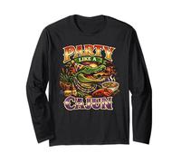 Party Like A Cajun Alligator Party Carnival Mardi Gras Long Sleeve T-Shirt