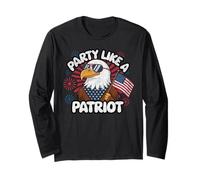 Party Like a Patriot Funny Eagle USA 4th of July Long Sleeve T-Shirt