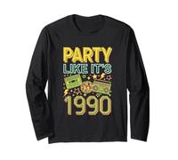Party like it is 1990 vintage retro 90s casette disco 1990s Long Sleeve T-Shirt