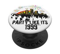 Party Like Its 1999 Fireworks City Rainbow Design PopSockets Adhesive PopGrip