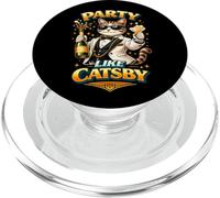 Party like The Great Catsby Funny Cat Lovers Parody PopSockets PopGrip for MagSafe